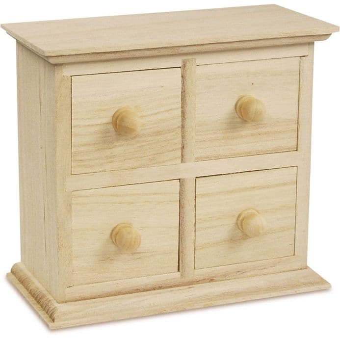 Wooden Chest with 4 drawers (34621)