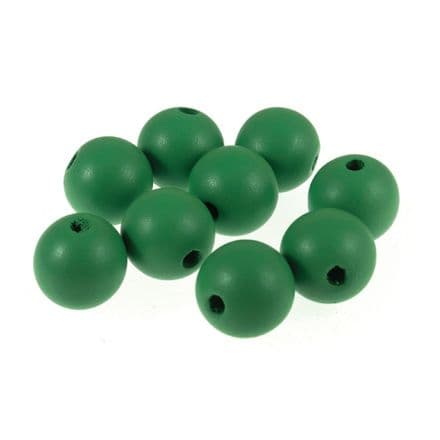 Wooden Craft Beads  - (Green)