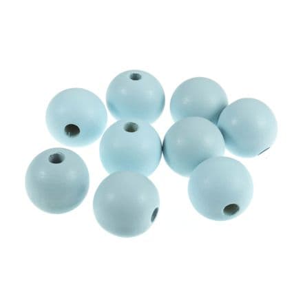 Wooden Craft Beads  - (Pale Blue)